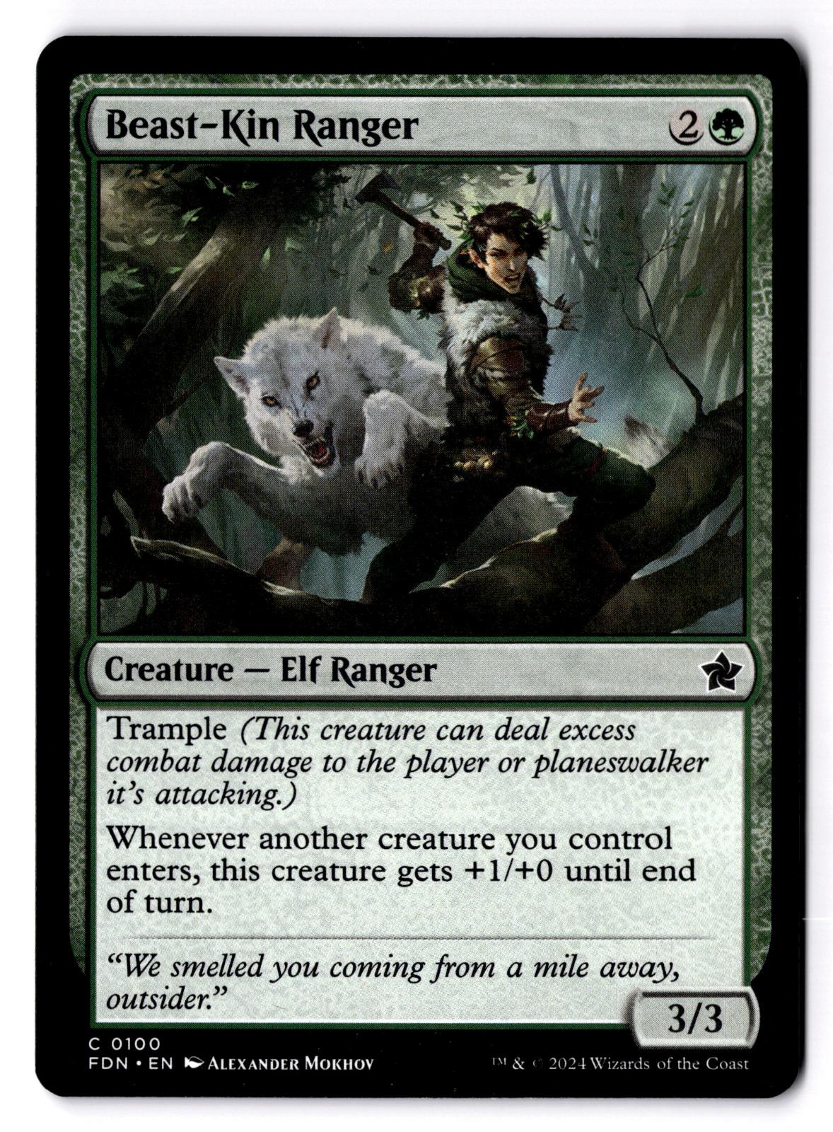 Beast-Kin Ranger 100 Common Foundations Magic: The Gathering Lightly Played
