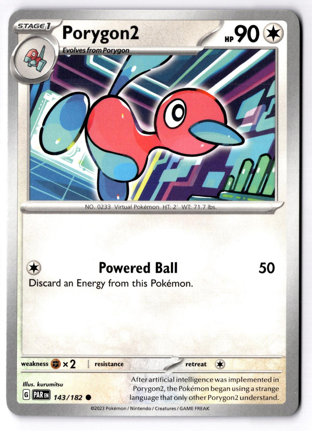 Porygon2 143/182 Common Paradox Rift Pokemon Near Mint