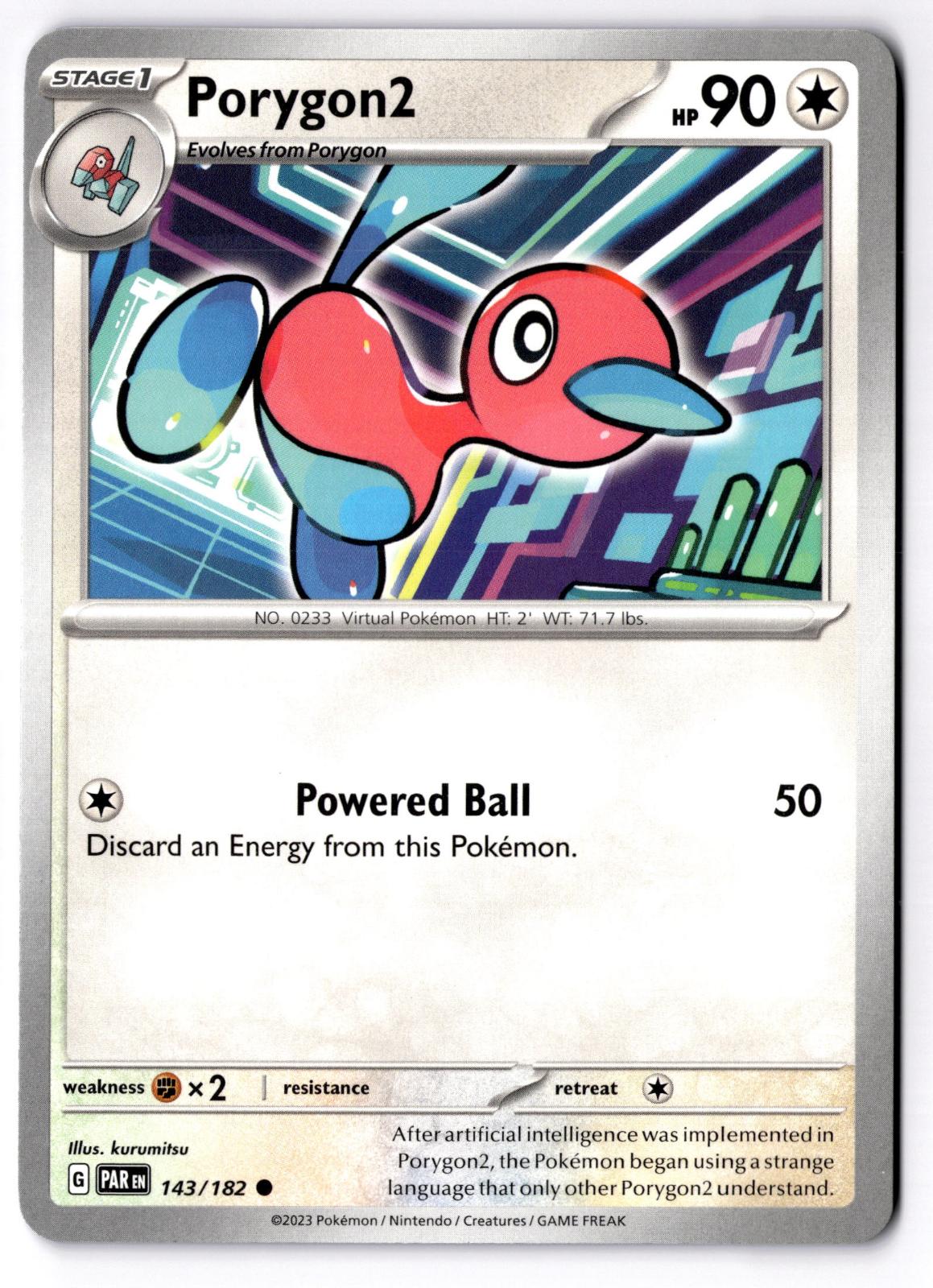 Porygon2 143/182 Common Paradox Rift Pokemon Near Mint