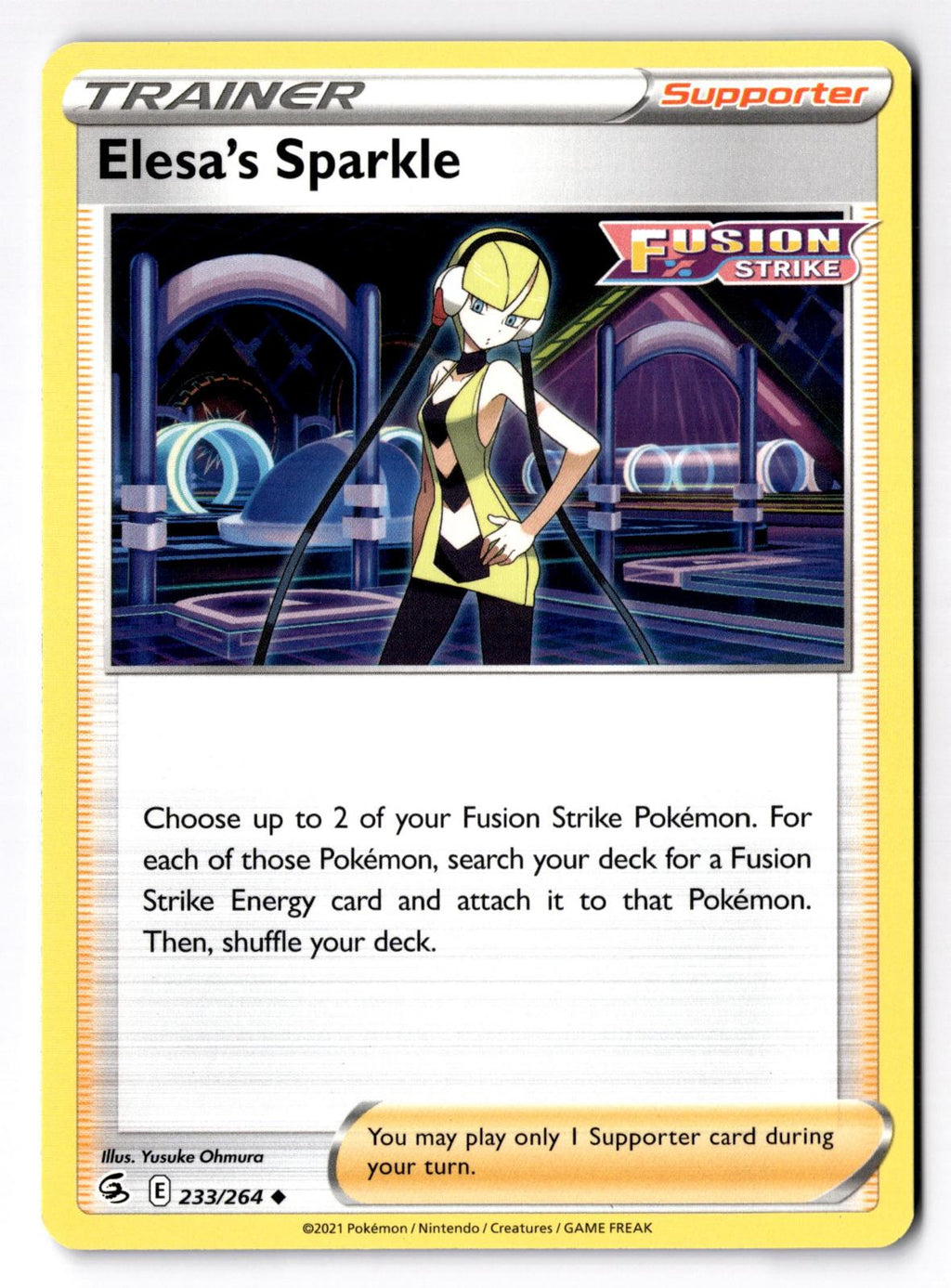 Elesa's Sparkle 233/264 Uncommon Fusion Strike Pokemon Near Mint