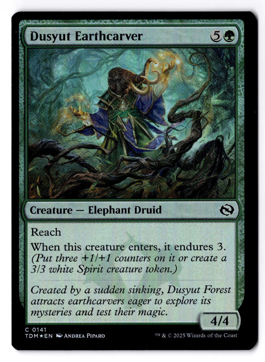 Dusyut Earthcarver 141 Common Tarkir: Dragonstorm Magic: The Gathering Foil LP