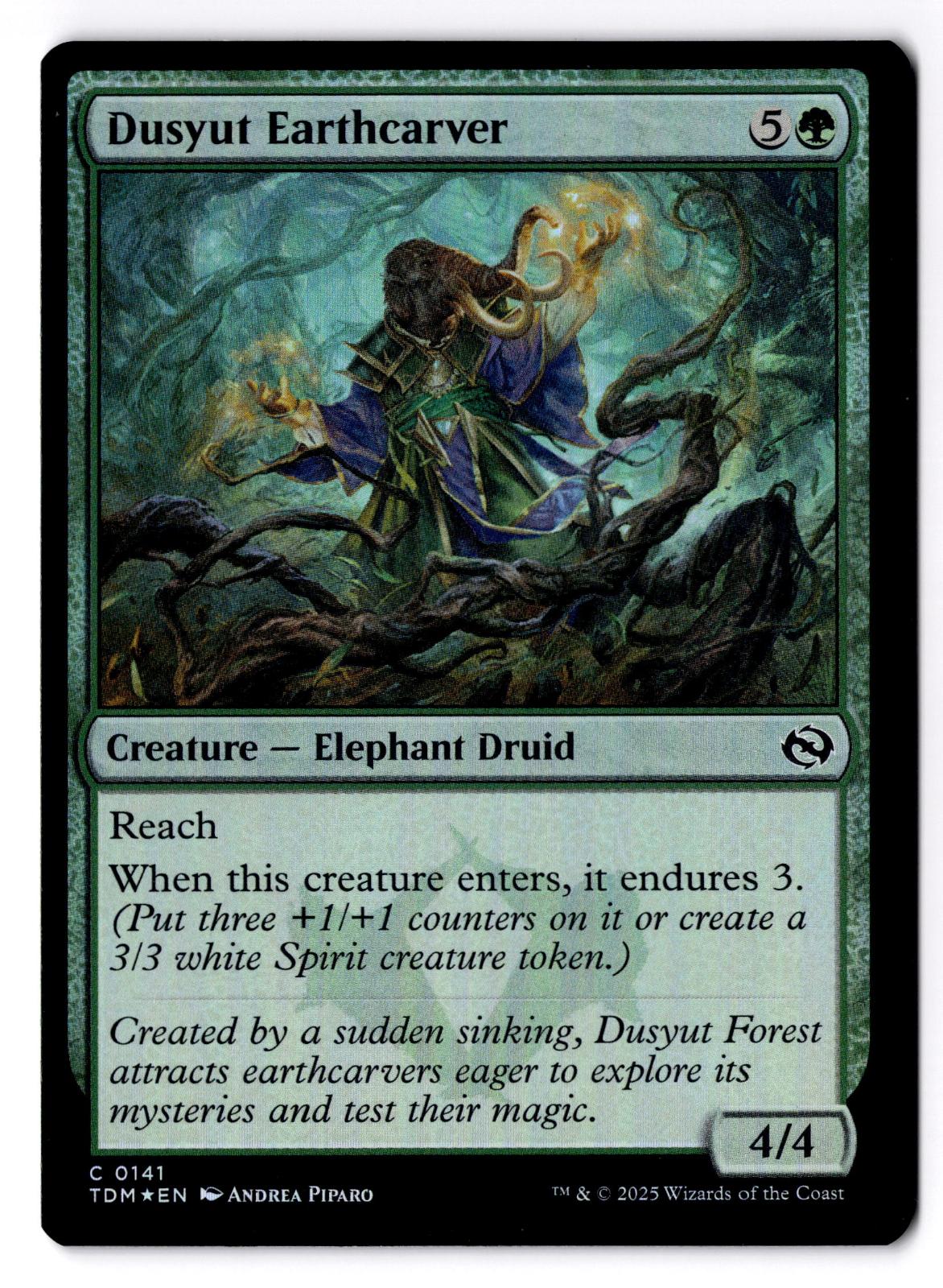 Dusyut Earthcarver 141 Common Tarkir: Dragonstorm Magic: The Gathering Foil LP