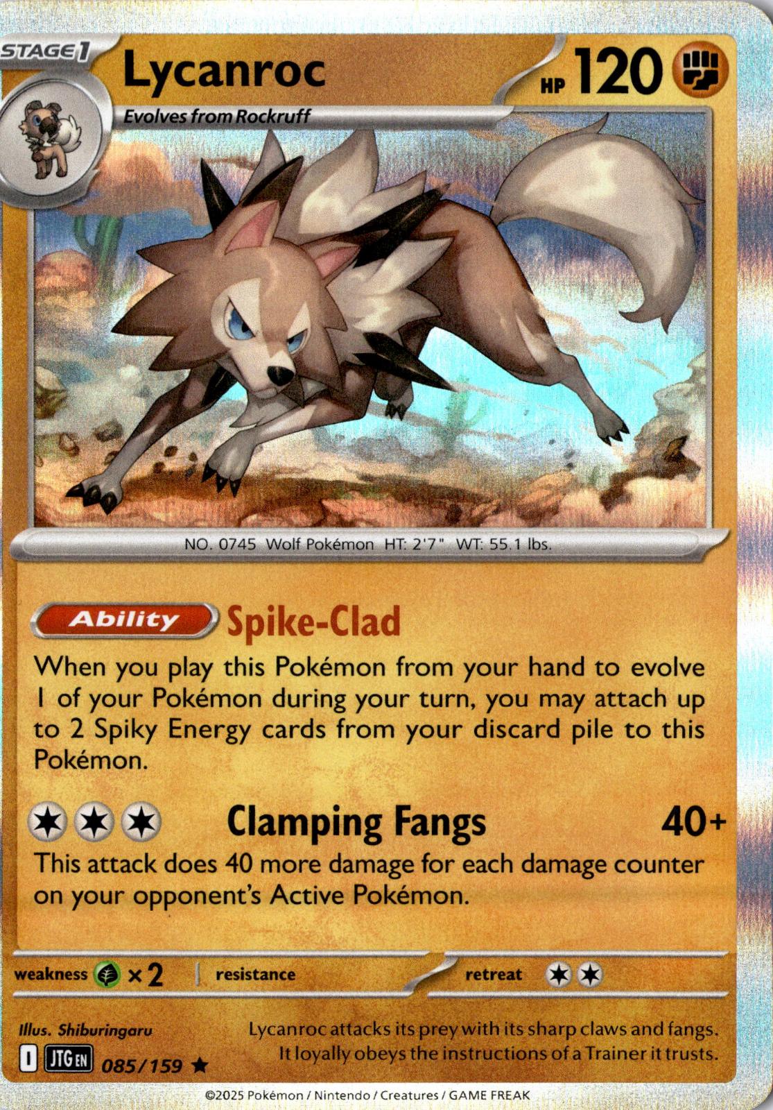 Lycanroc 085/159 Rare Journey Together Pokemon Holo Near Mint