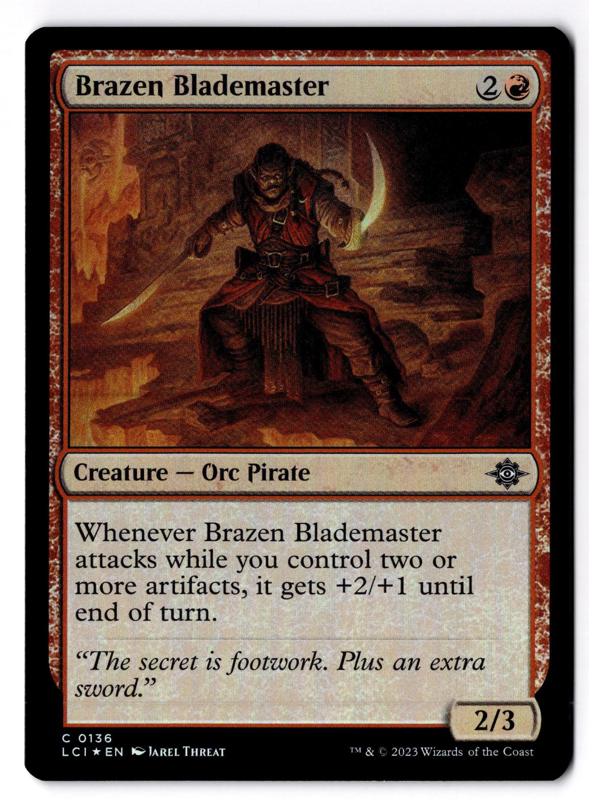 Brazen Blademaster 136 The Lost Caverns of Ixalan Magic: The Gathering Foil LP