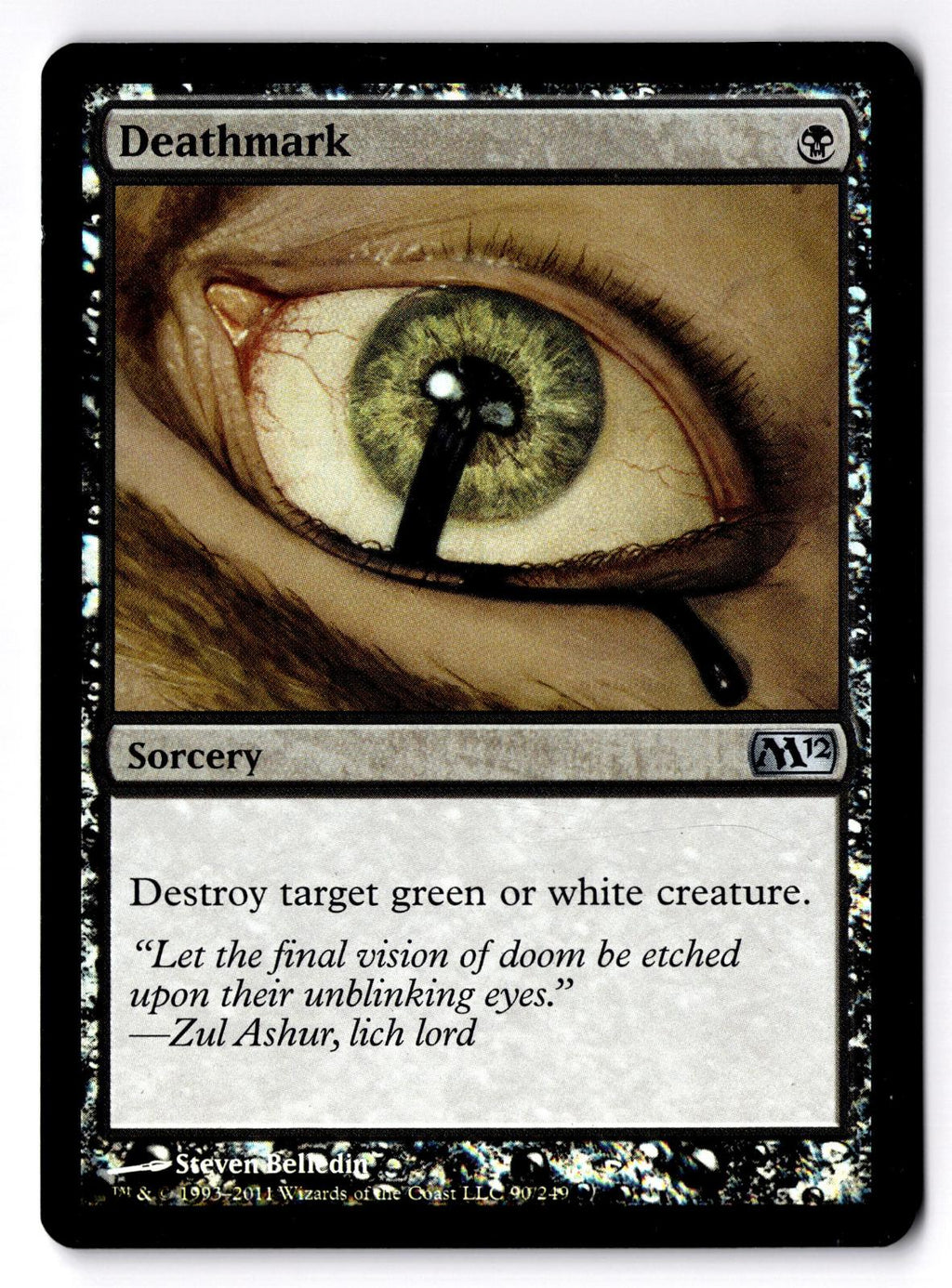 Deathmark 90 Uncommon Magic 2012 (M12) Magic: The Gathering Foil Lightly Played