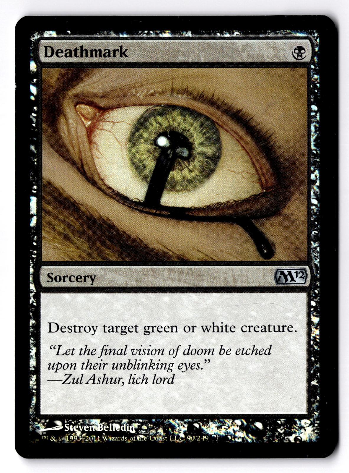 Deathmark 90 Uncommon Magic 2012 (M12) Magic: The Gathering Foil Lightly Played