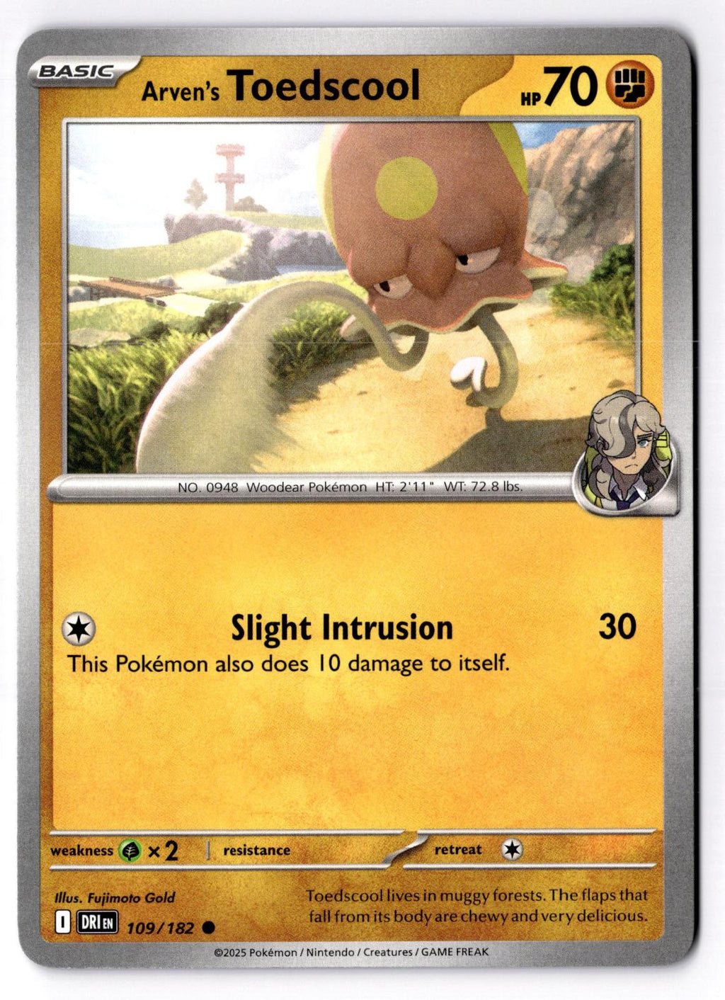 Arven's Toedscool 109/182 Common Destined Rivals Pokemon Near Mint