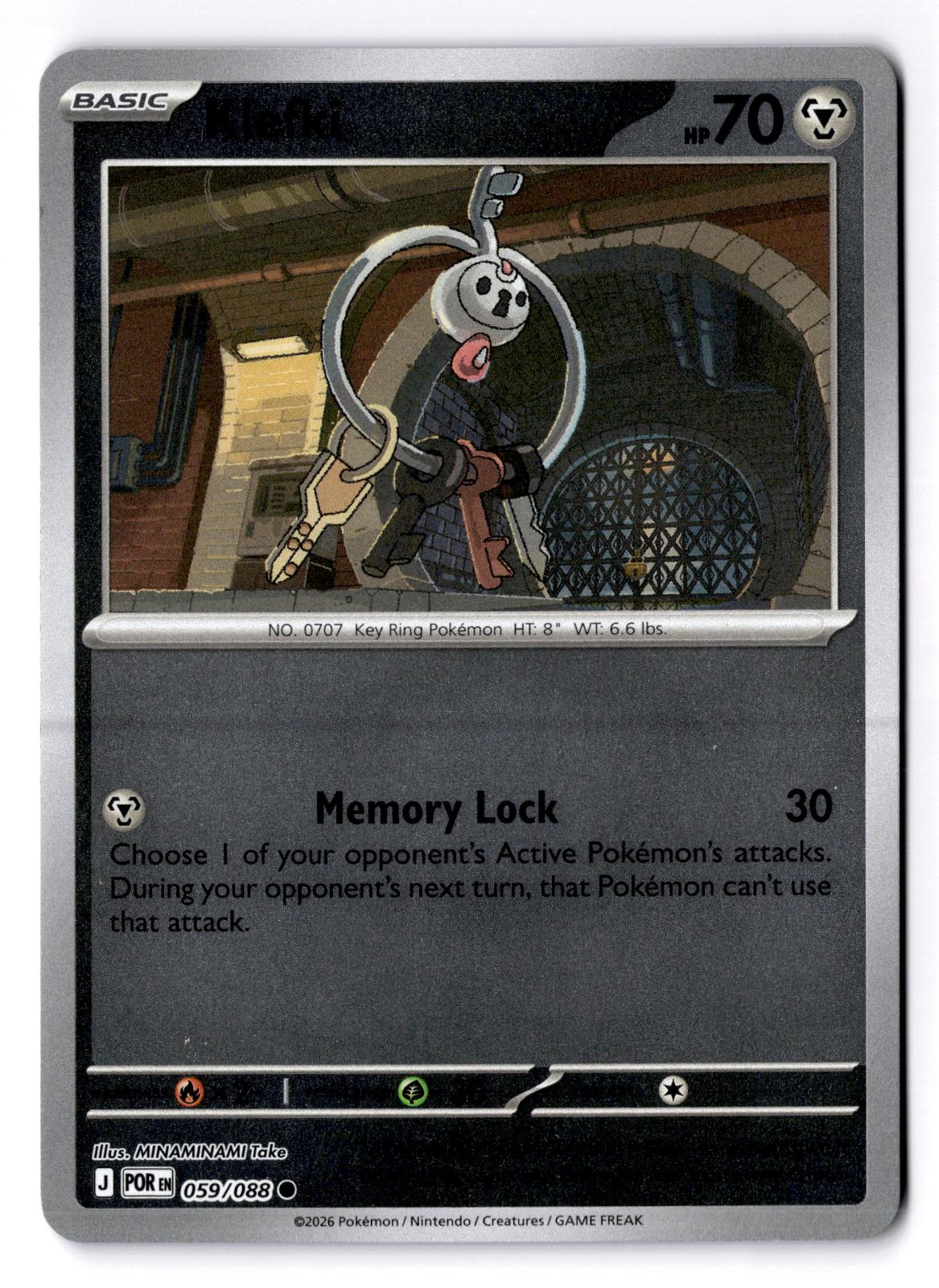 Klefki 059/088 Common Perfect Order Pokemon Reverse Holo Lightly Played