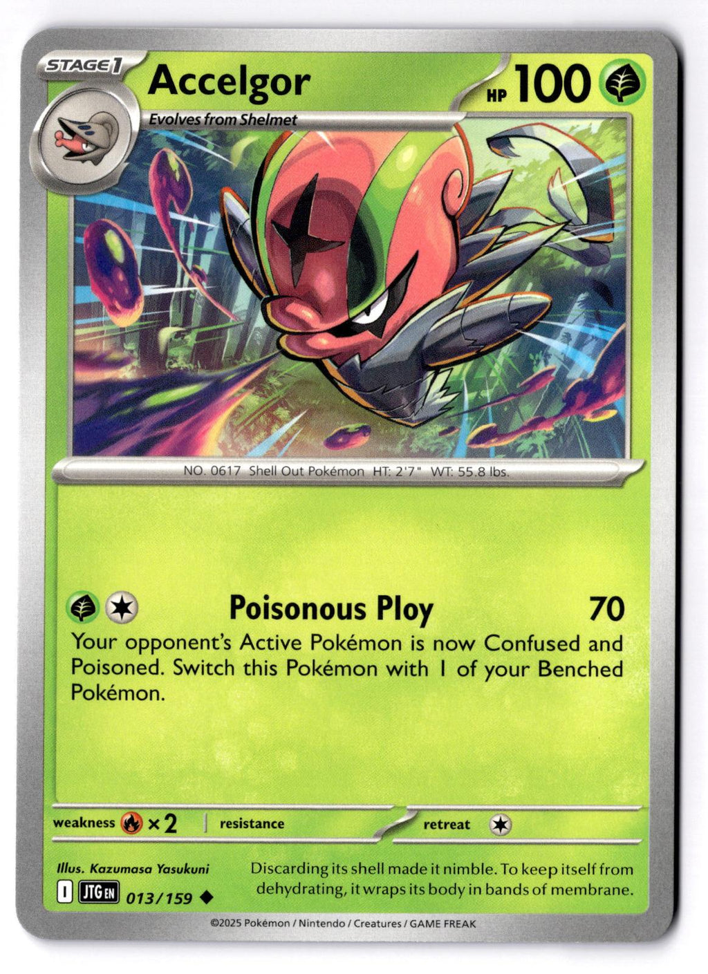 Accelgor 013/159 Uncommon Journey Together Pokemon Near Mint
