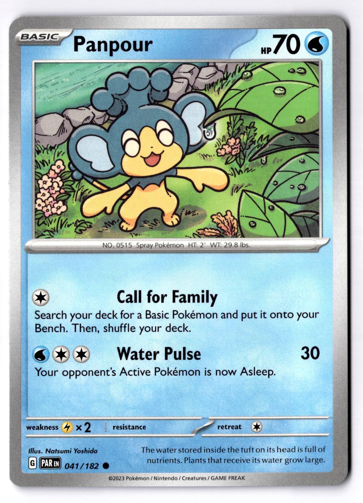 Panpour 041/182 Common Paradox Rift Pokemon Near Mint