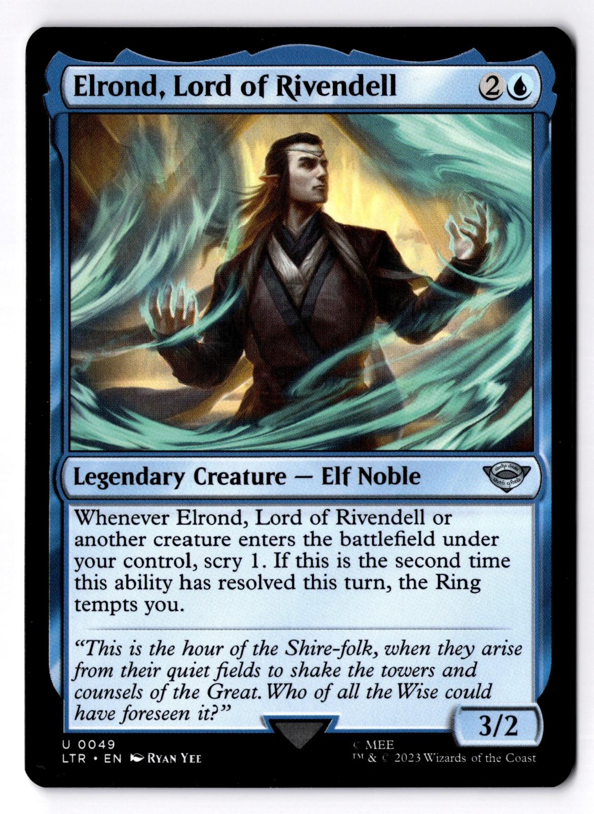 Elrond, Lord of Rivendell 49 The Lord of the Rings Magic: The Gathering LP