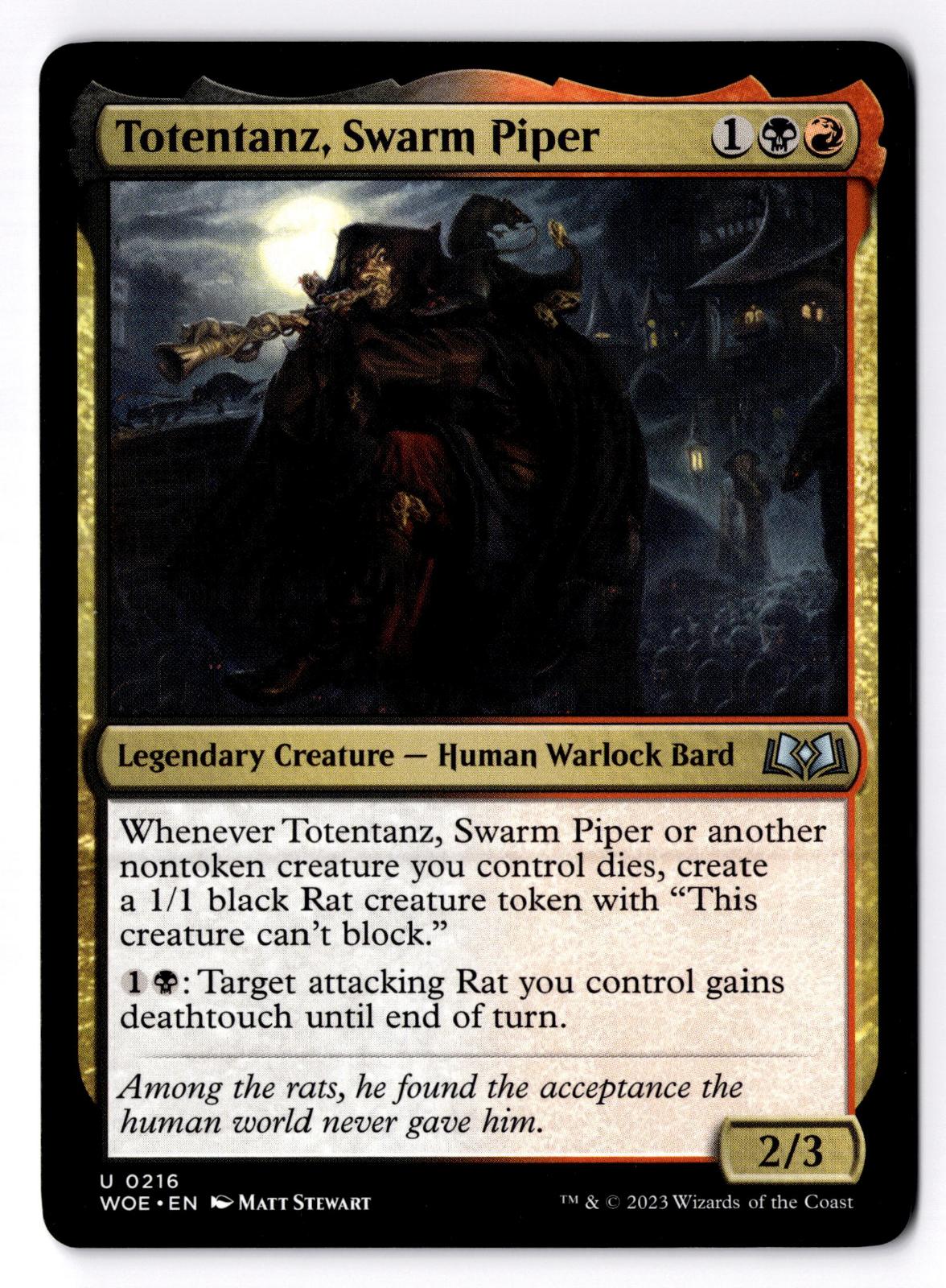 Totentanz, Swarm Piper 216 Uncommon Wilds of Eldraine Magic: The Gathering LP