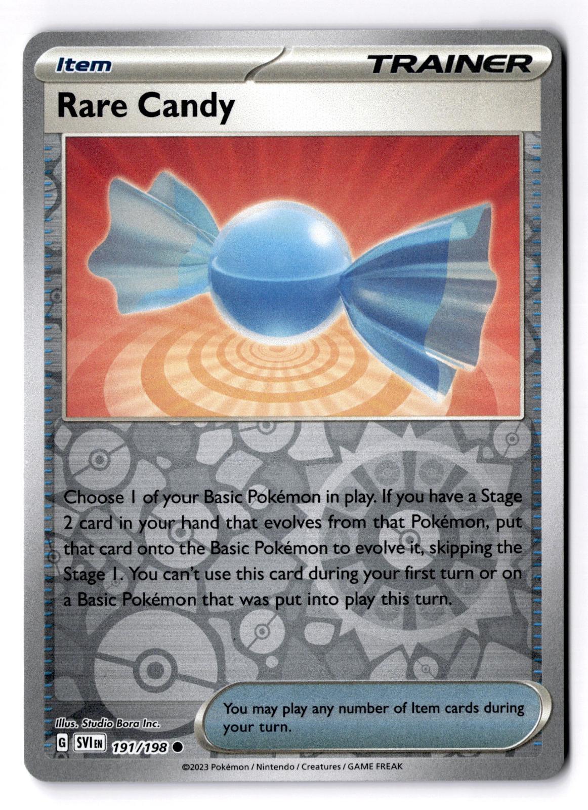 Rare Candy 191/198 Common Scarlet & Violet Pokemon Reverse Holo Near Mint