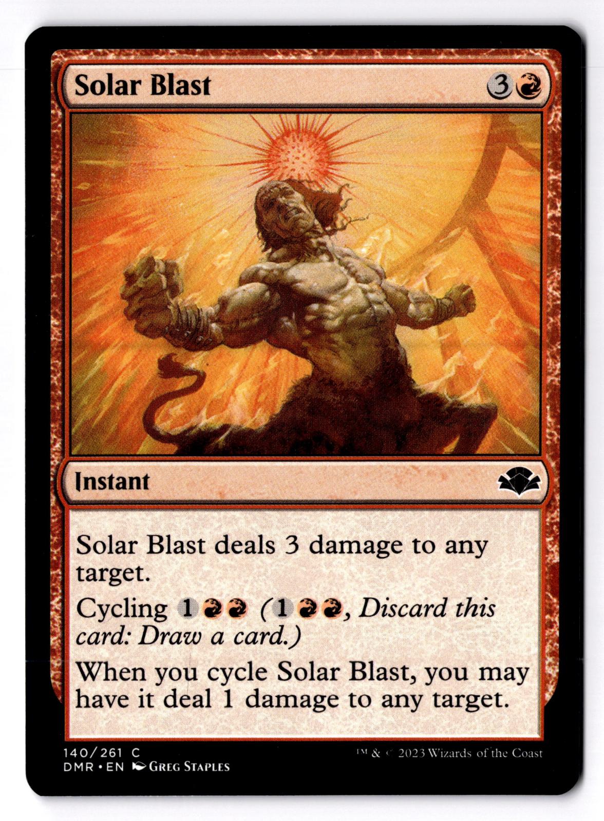Solar Blast 140 Common Dominaria Remastered Magic: The Gathering Lightly Played