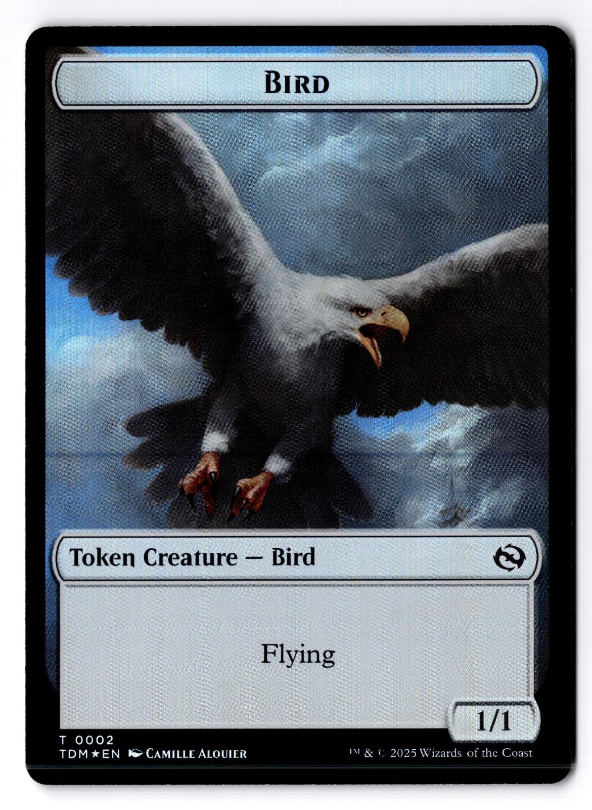 Bird // Monk Double-Sided Token 2 // 3 Magic: The Gathering Foil LP
