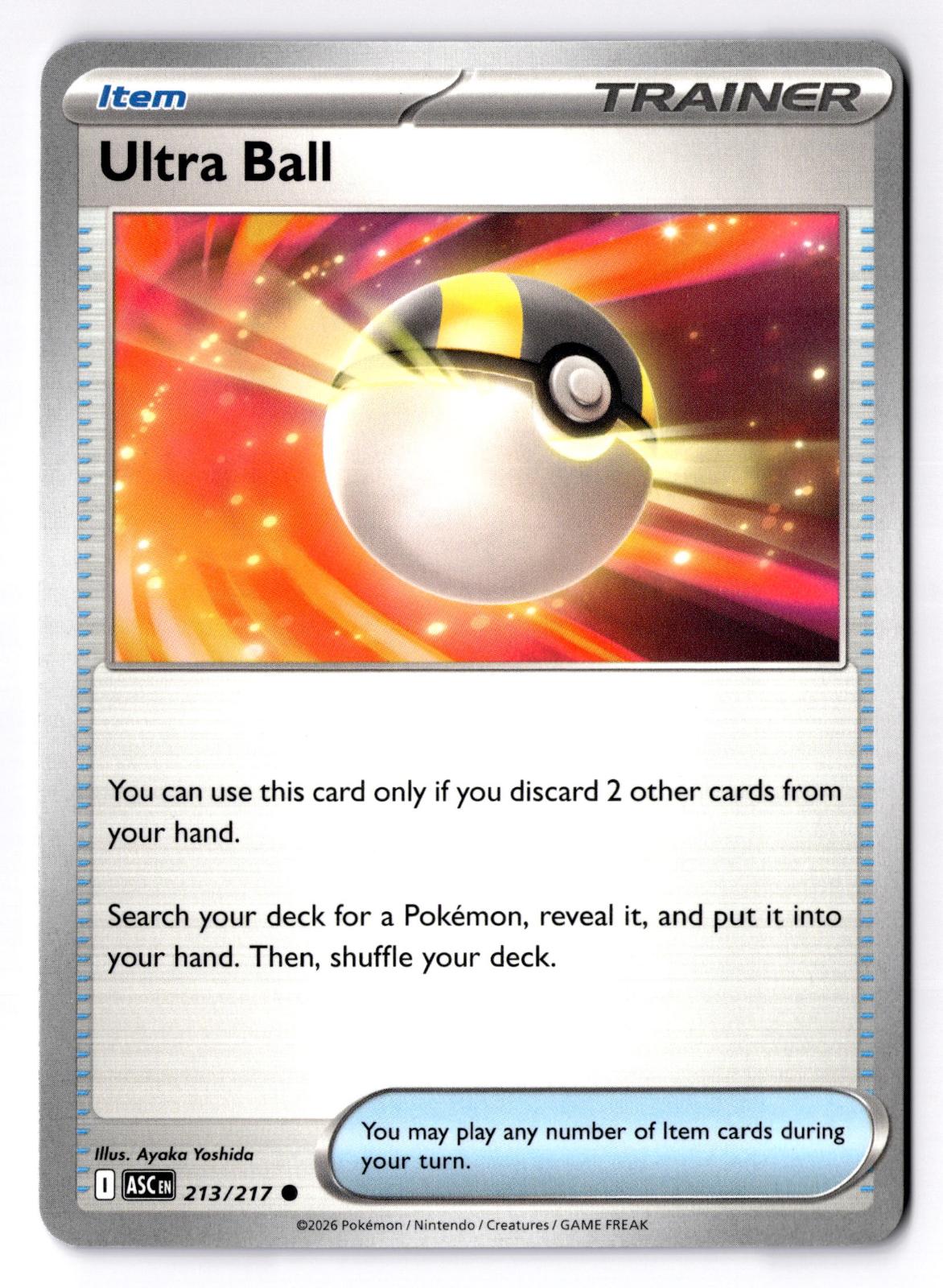 Ultra Ball 213/217 Common Ascended Heroes Pokemon Near Mint
