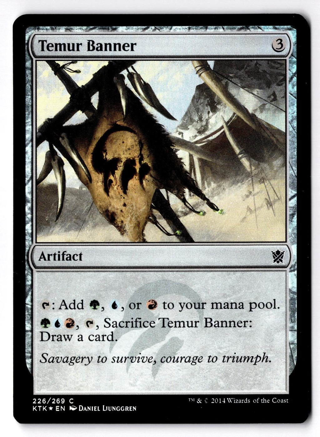 Temur Banner 226 Common Khans of Tarkir Magic: The Gathering Foil Lightly Played