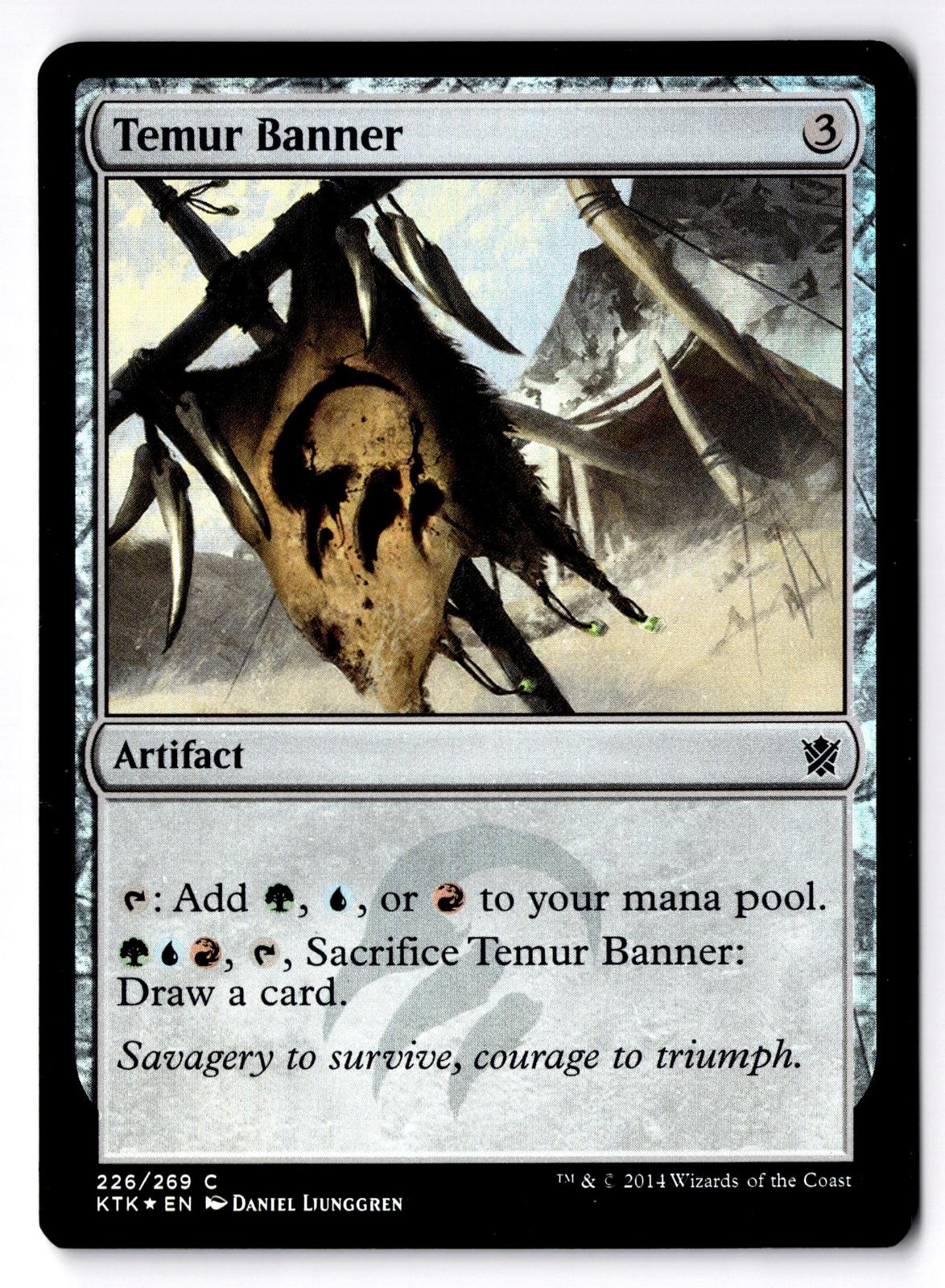Temur Banner 226 Common Khans of Tarkir Magic: The Gathering Foil Lightly Played