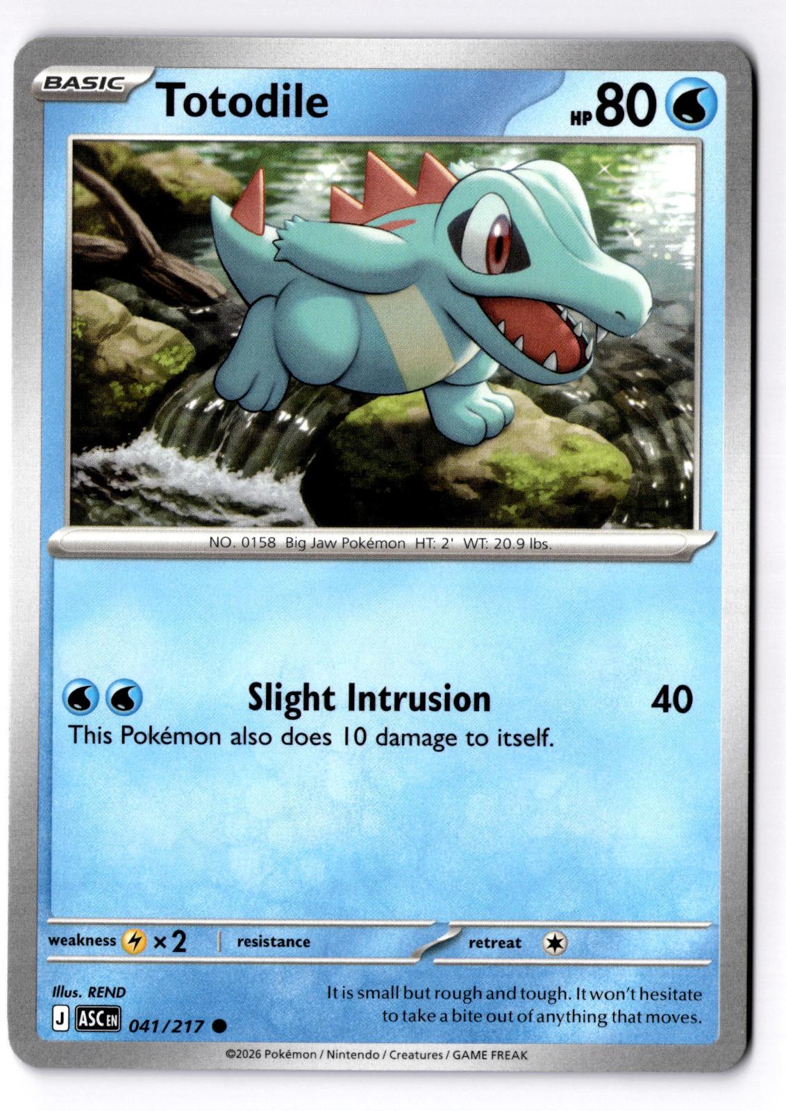 Totodile 041/217 Common Ascended Heroes Pokemon Near Mint