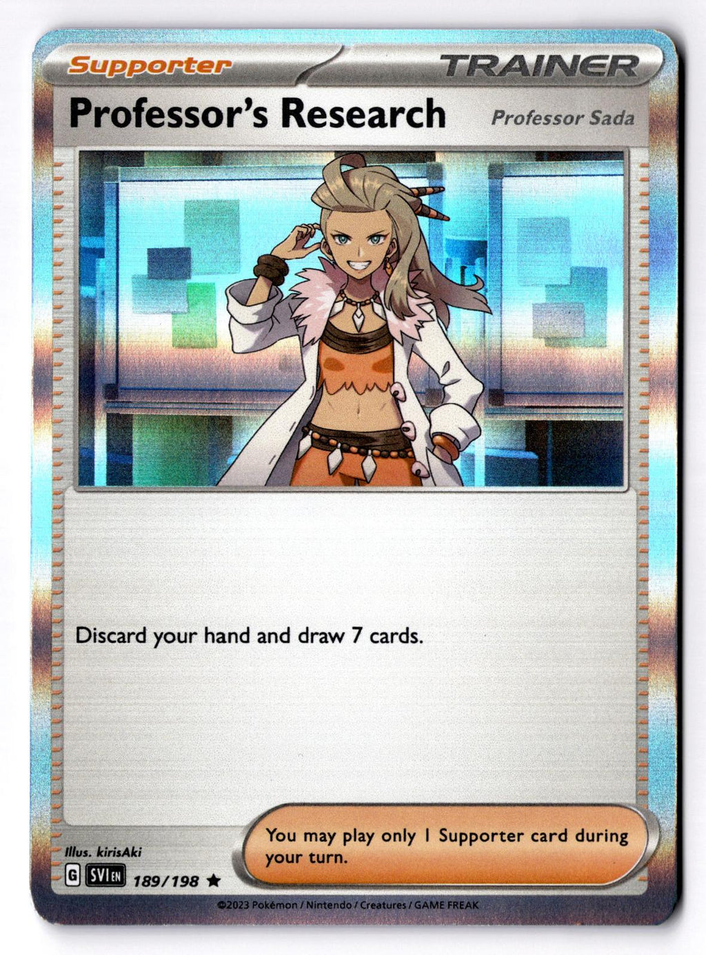 Professor's Research [Professor Sada] 189/198 Holo R Pokemon NM