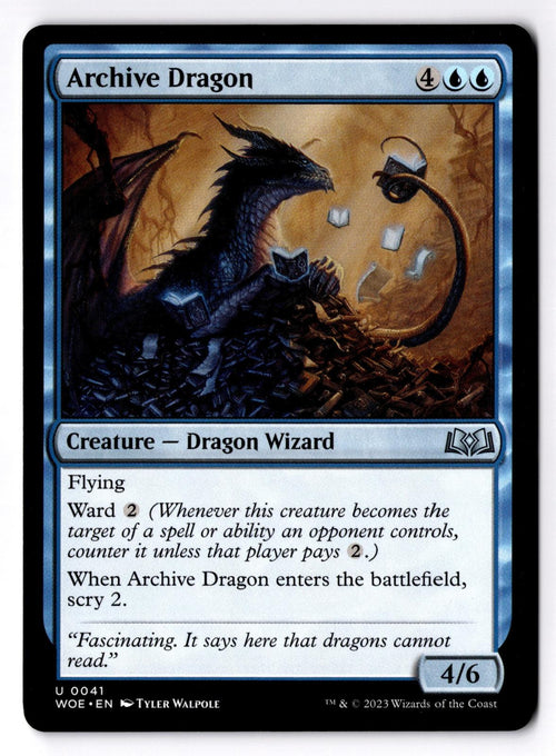 Archive Dragon 41 Uncommon Wilds of Eldraine Magic: The Gathering Lightly Played