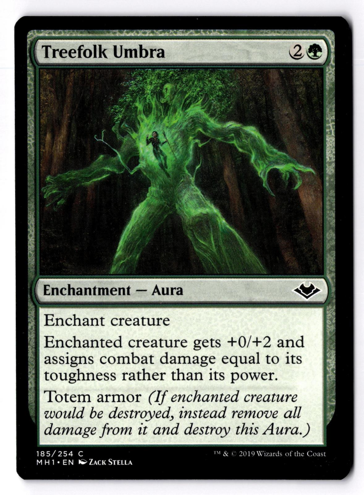 Treefolk Umbra 185 Common Modern Horizons Magic: The Gathering Moderately Played