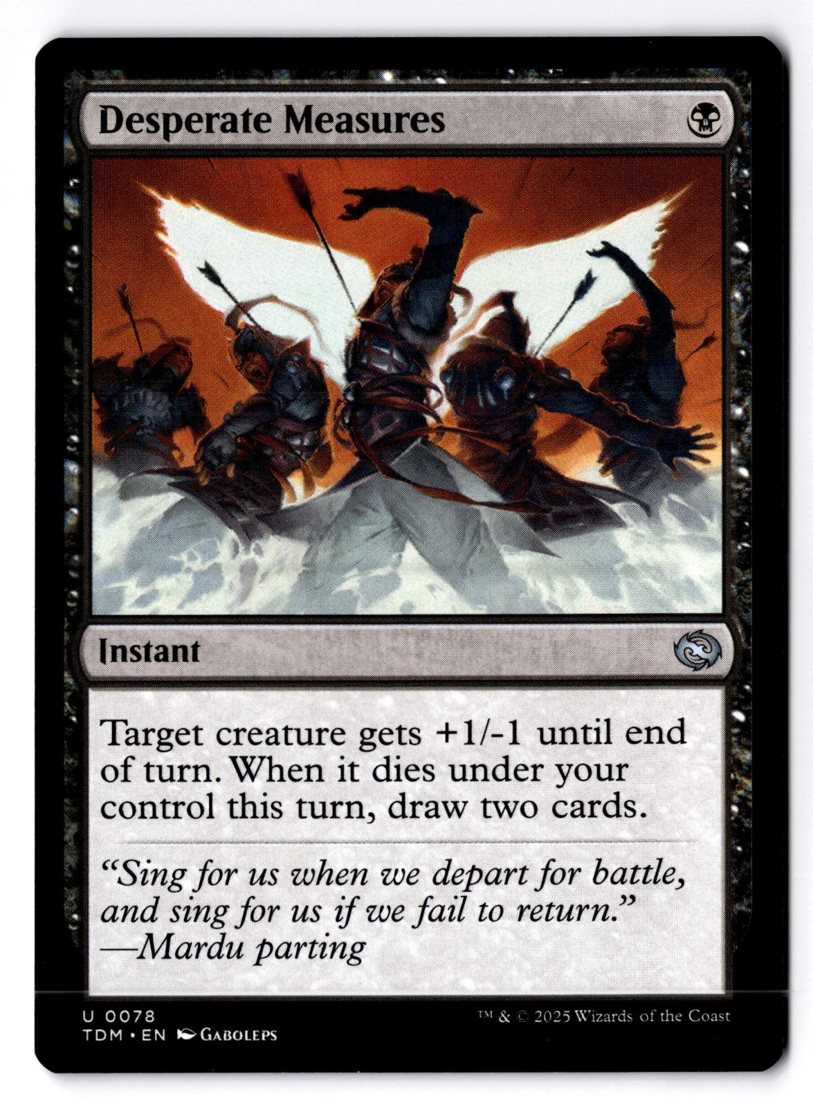 Desperate Measures 78 Uncommon Tarkir: Dragonstorm Magic: The Gathering LP