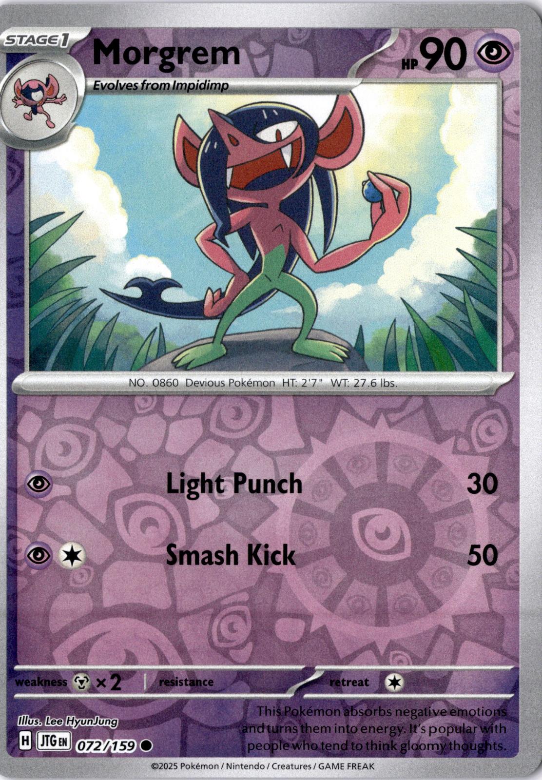 Morgrem 072/159 Common Journey Together Pokemon Reverse Holo Near Mint