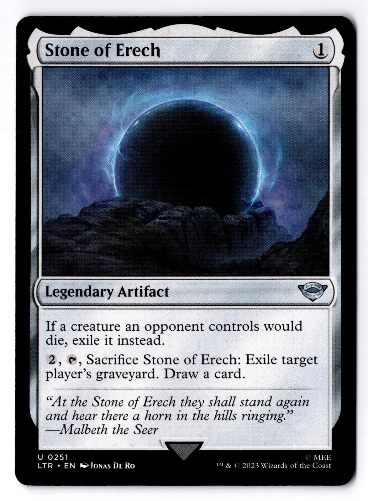 Stone of Erech 251 The Lord of the Rings Magic: The Gathering LP