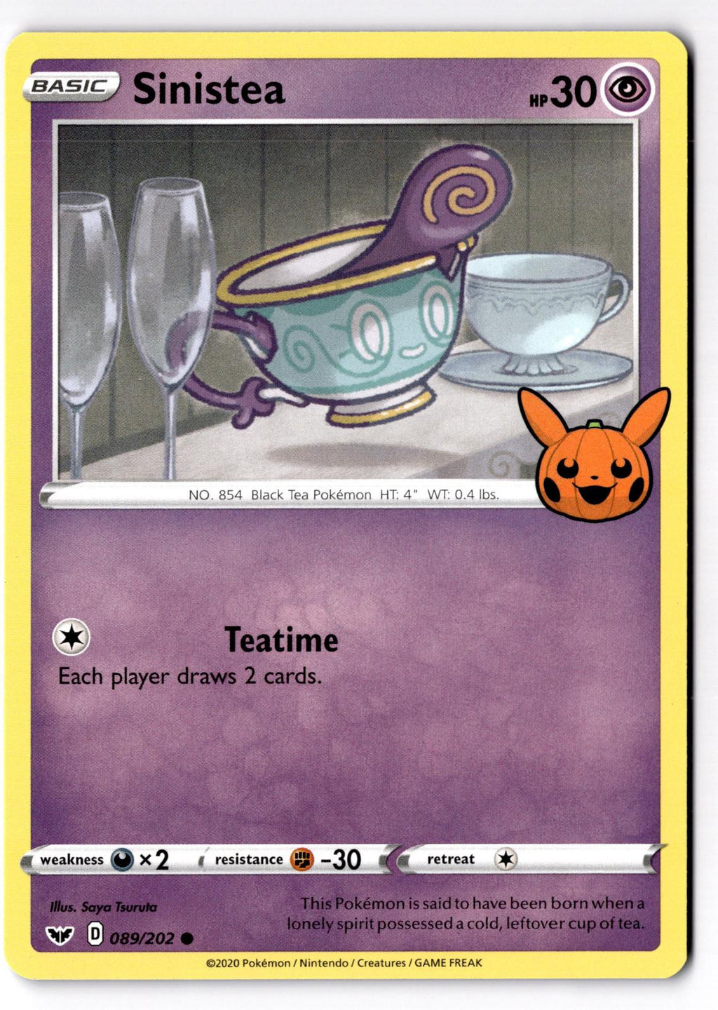 Sinistea 089/202 Common Trick or Trade BOOster 2023 Pokemon Near Mint