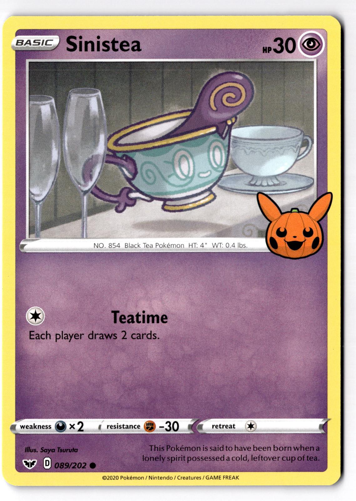 Sinistea 089/202 Common Trick or Trade BOOster 2023 Pokemon Near Mint