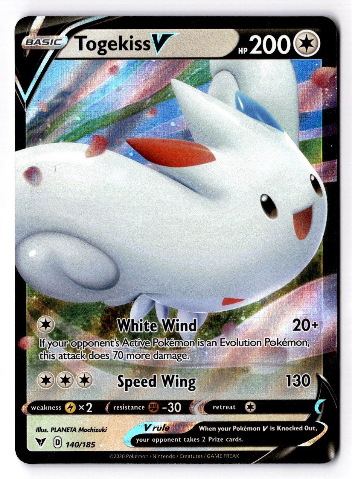 Togekiss V 140/185 Holo Ultra Rare Vivid Voltage Pokemon Near Mint
