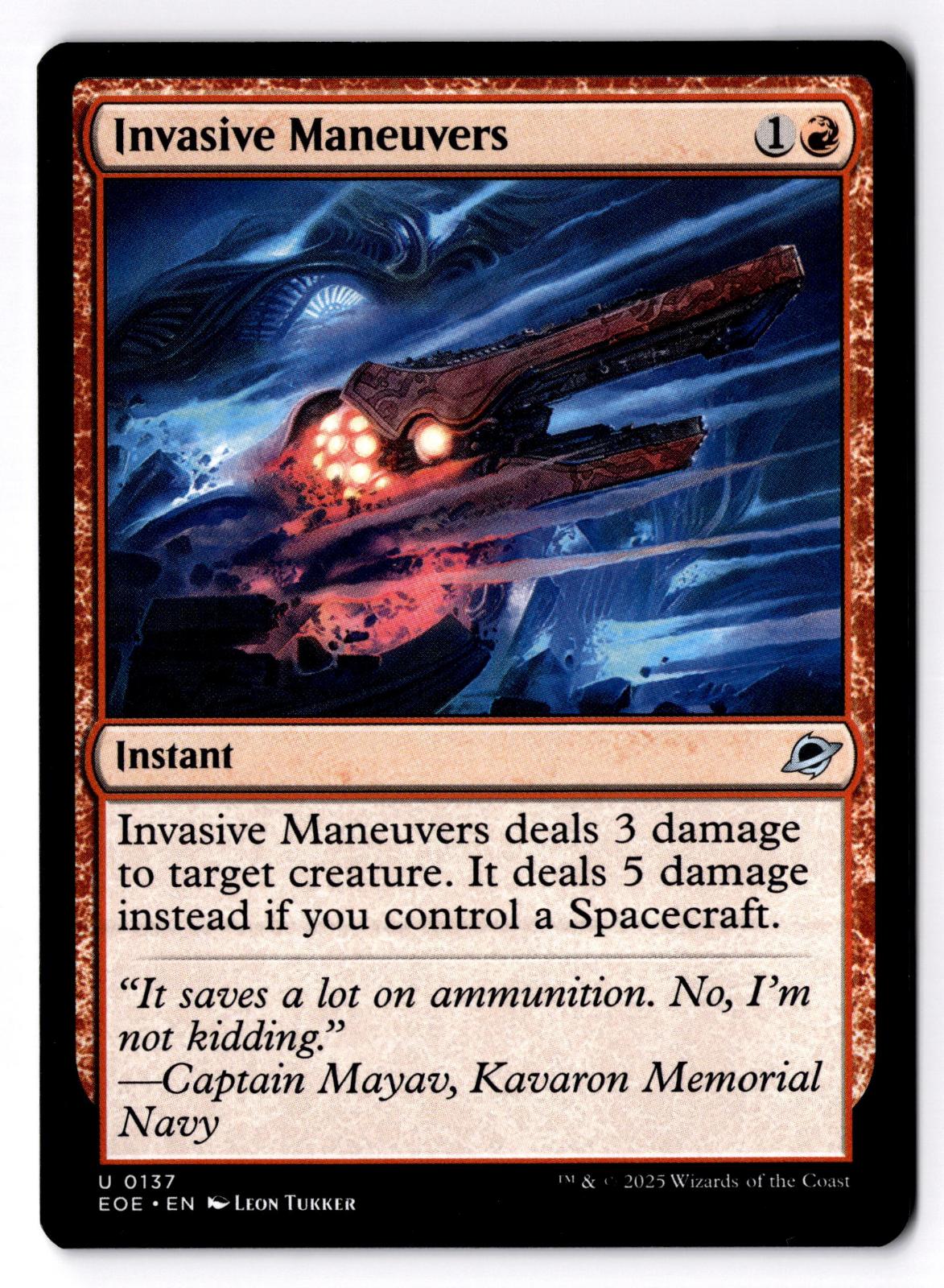 Invasive Maneuvers 137 Uncommon Edge of Eternities Magic: The Gathering LP