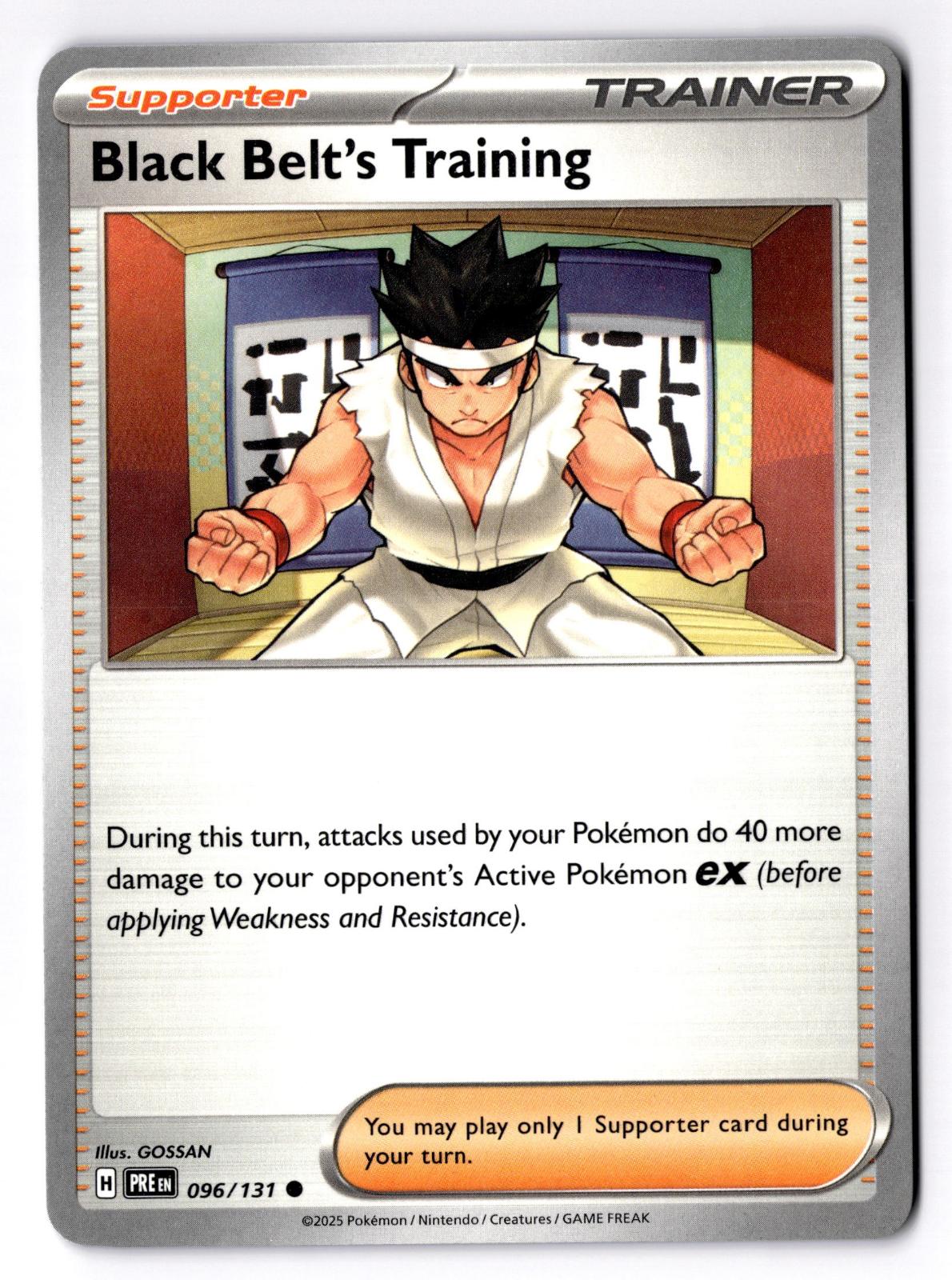 Black Belt's Training 096/131 Common Prismatic Evolutions Pokemon Near Mint