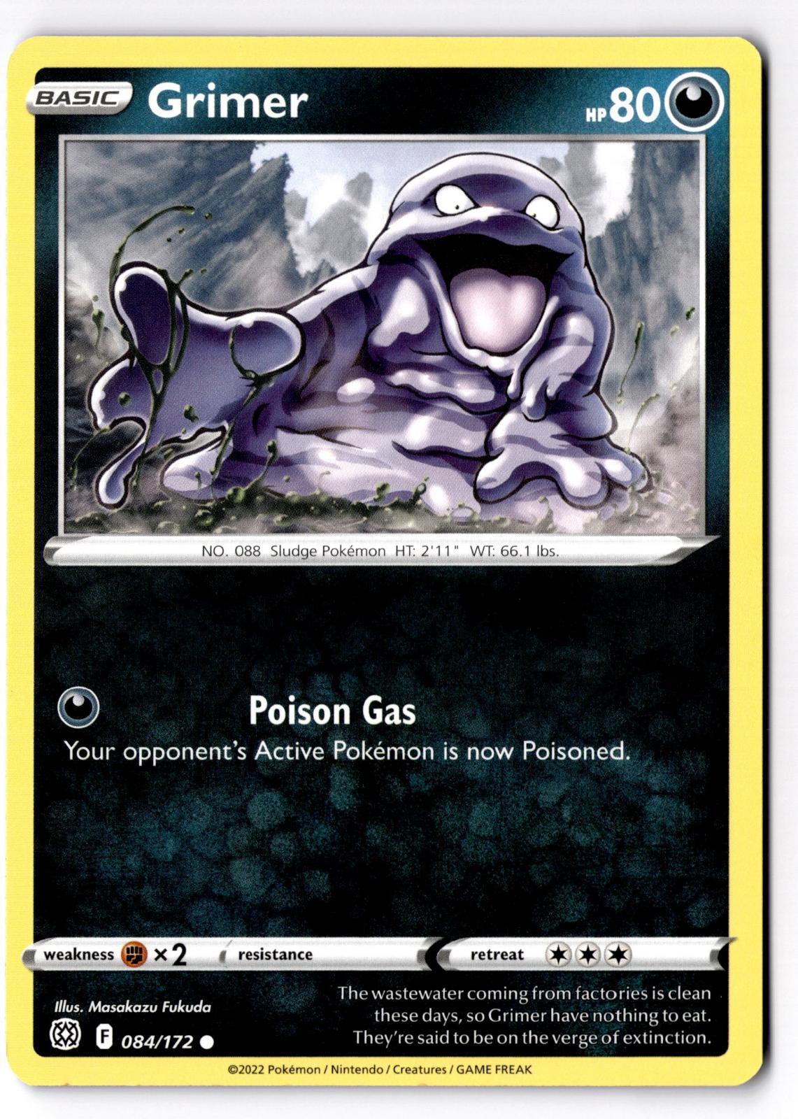 Grimer 084/172 Common Brilliant Stars Pokemon Lightly Played
