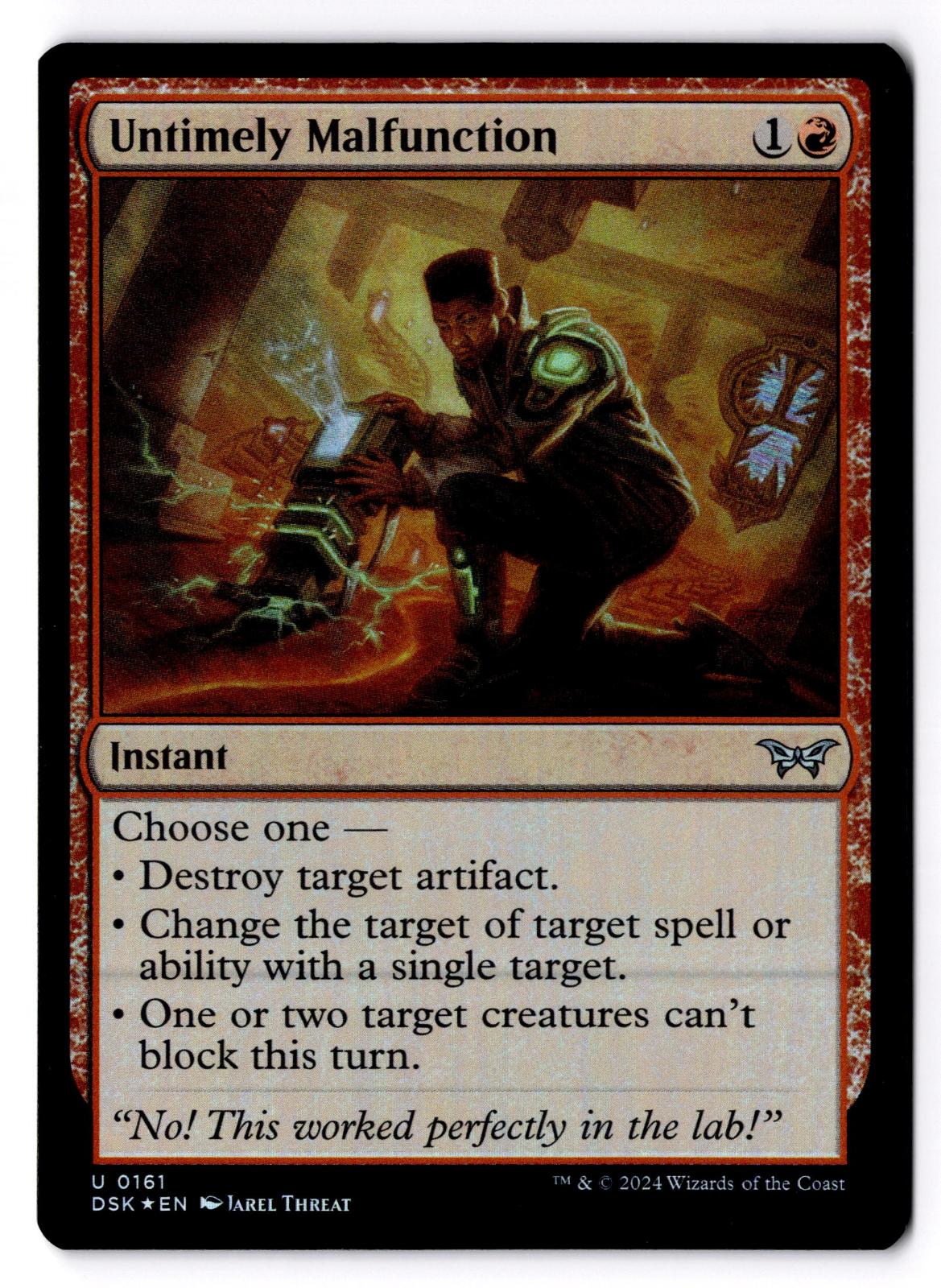 Untimely Malfunction 161 Duskmourn: House of Horror Magic: The Gathering Foil LP