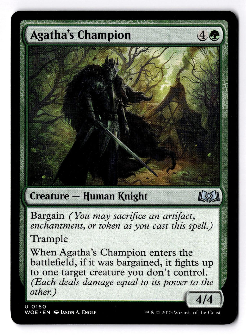 Agatha's Champion 160 Uncommon Wilds of Eldraine Magic: The Gathering LP