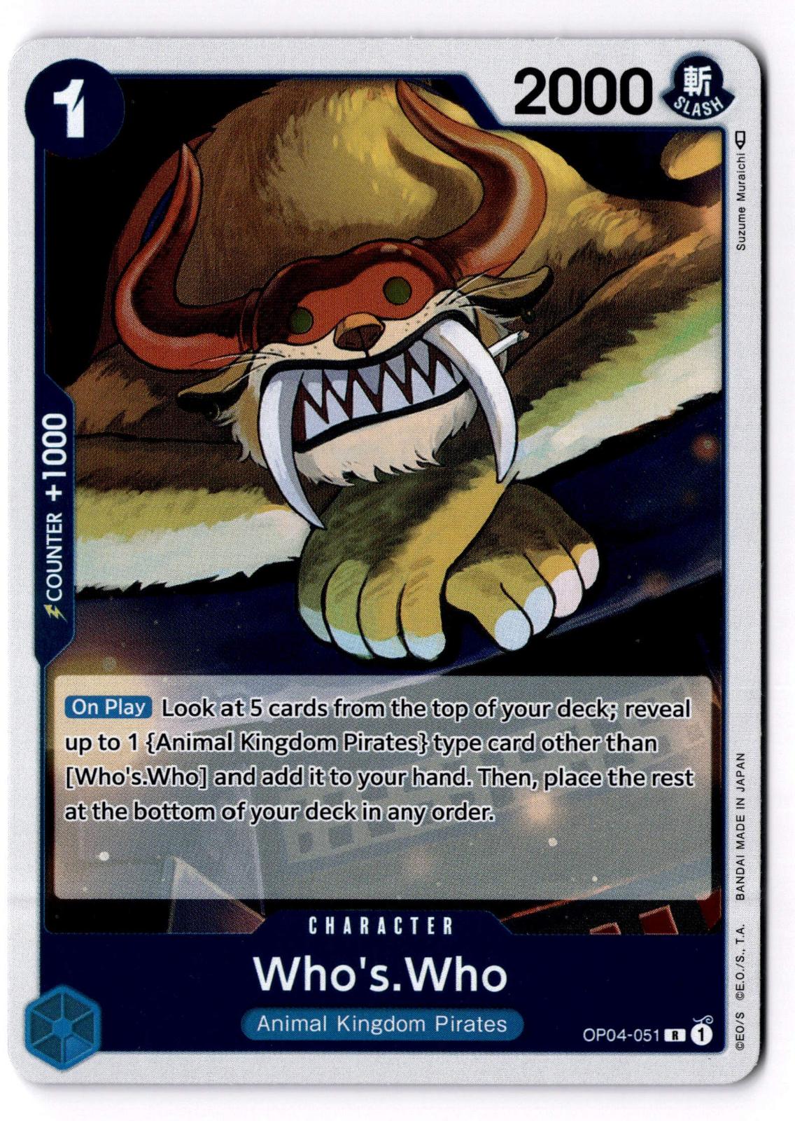 Who's.Who OP04-051 Rare Kingdoms of Intrigue One Piece Foil Near Mint