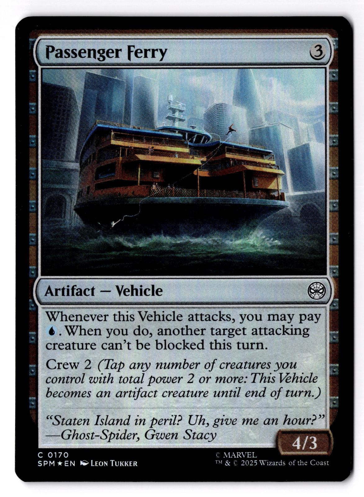 Passenger Ferry 170 Common Marvel's Spider-Man Magic: The Gathering Foil LP