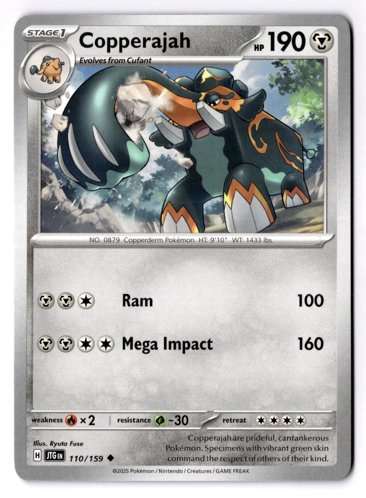 Copperajah 110/159 Uncommon Journey Together Pokemon Near Mint