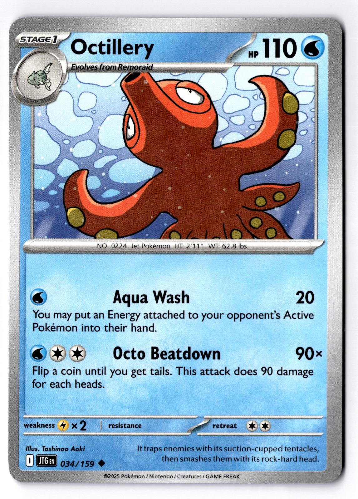 Octillery 034/159 Uncommon Journey Together Pokemon Near Mint