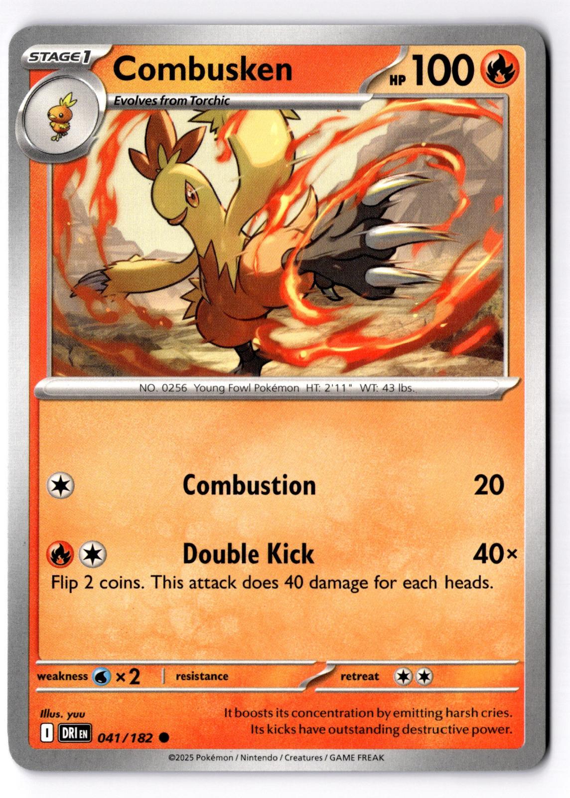 Combusken 041/182 Common Destined Rivals Pokemon Near Mint