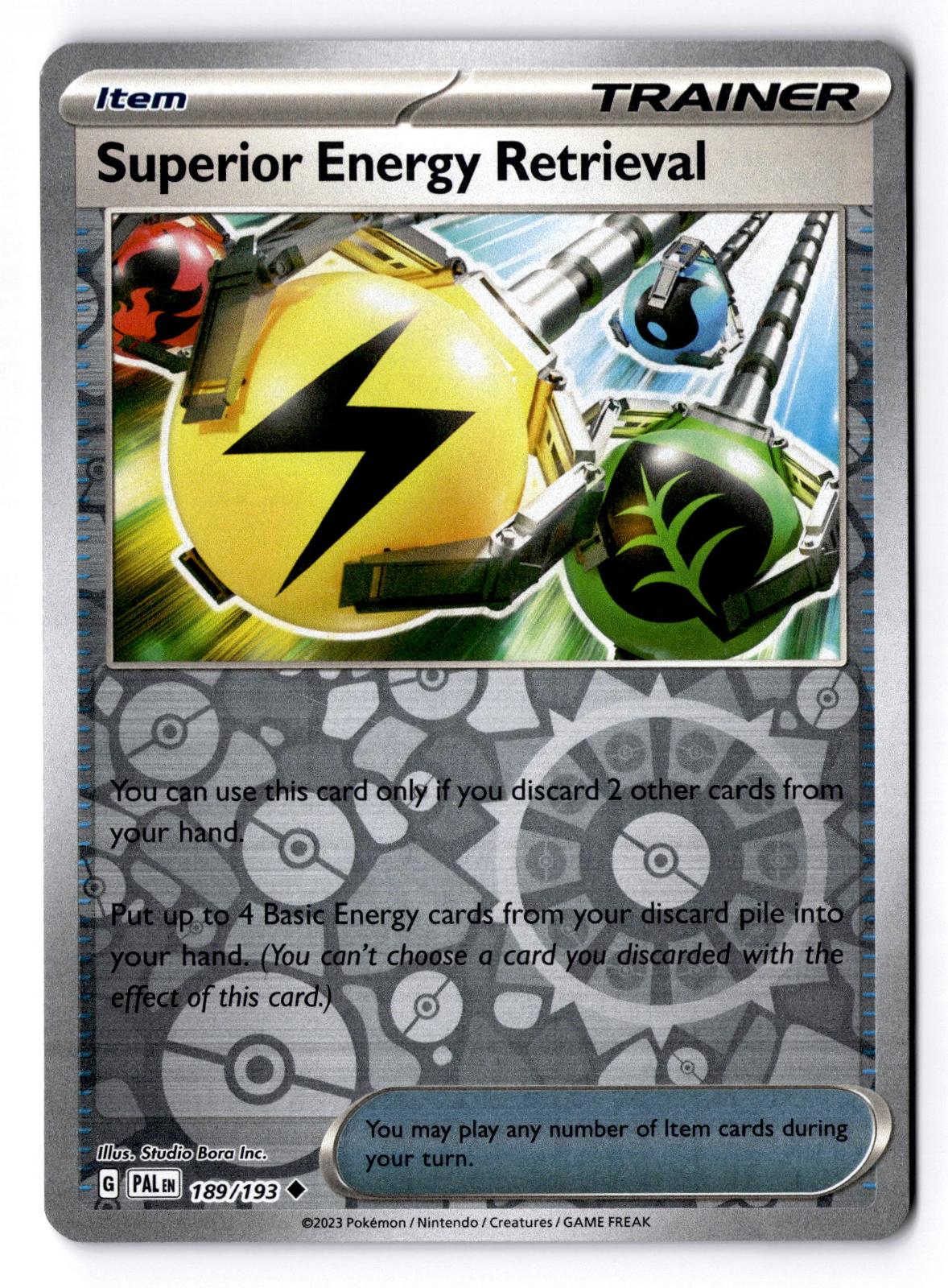 Superior Energy Retrieval 189/193 Paldea Evolved Pokemon Reverse Holo LP