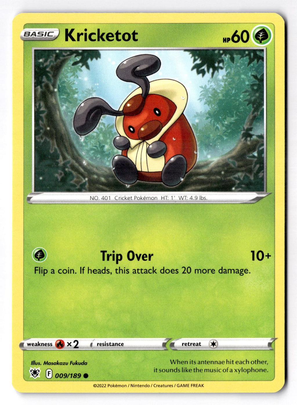 Kricketot 009/189 Common Astral Radiance Pokemon Near Mint