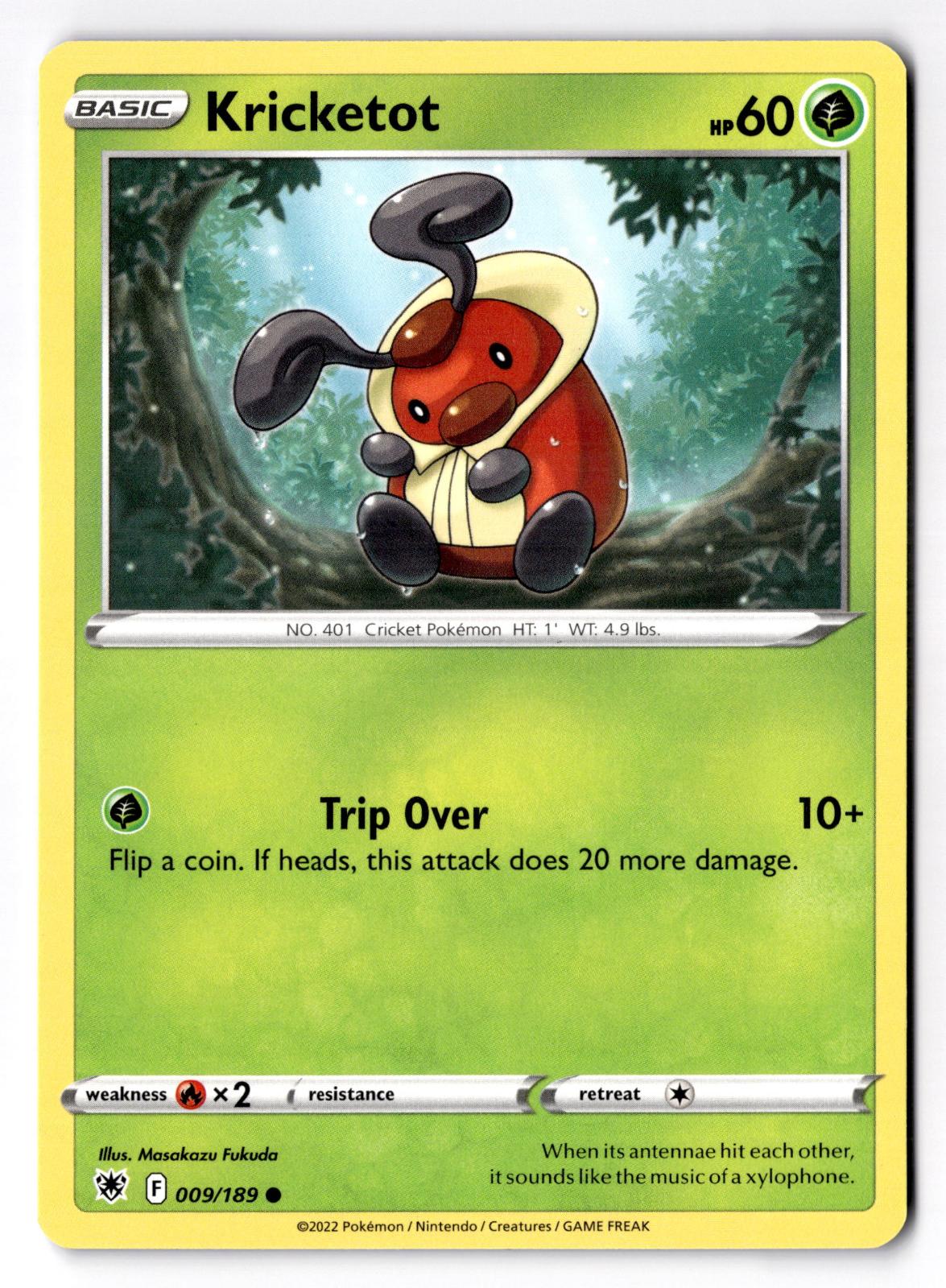Kricketot 009/189 Common Astral Radiance Pokemon Near Mint