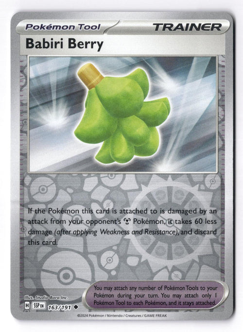Babiri Berry 163/191 Uncommon Surging Sparks Pokemon Reverse Holo Near Mint