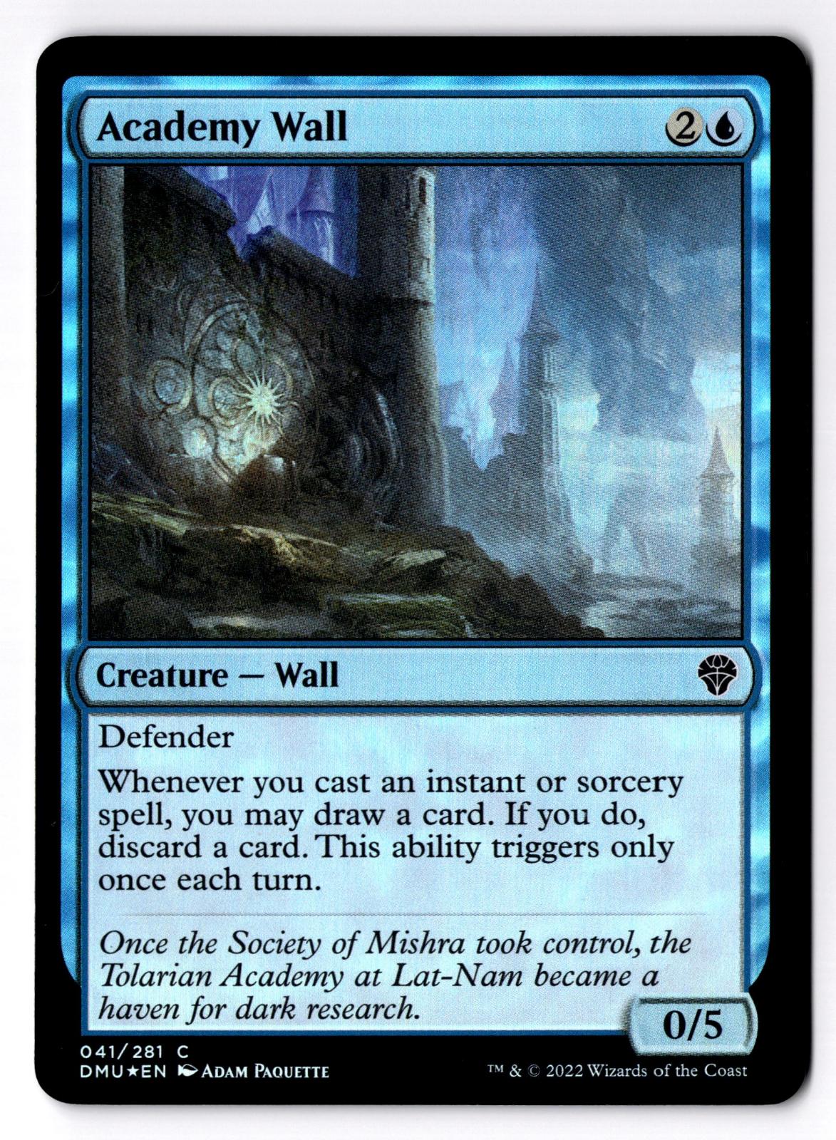 Academy Wall 41 Common Dominaria United Magic: The Gathering Foil Lightly Played