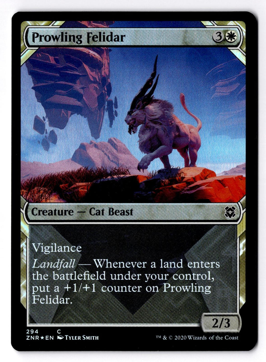 Prowling Felidar (Showcase) 294 Zendikar Rising Magic: The Gathering Foil LP