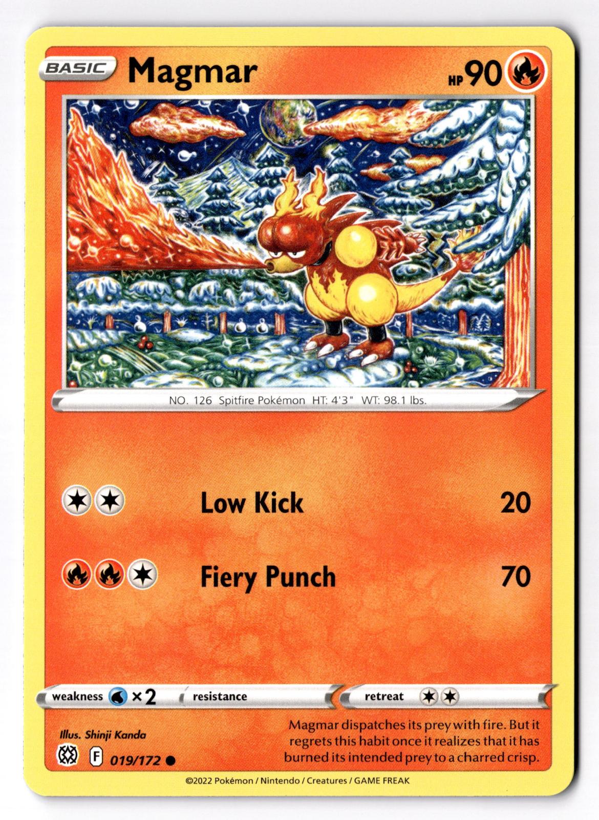 Magmar 019/172 Common Brilliant Stars Pokemon Lightly Played