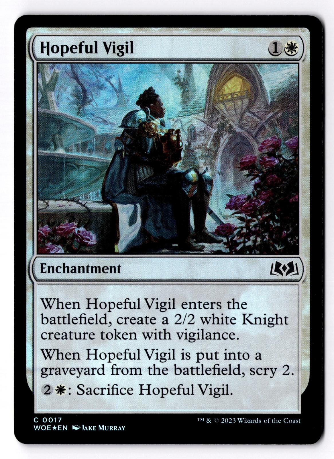 Hopeful Vigil 17 Common Wilds of Eldraine Magic: The Gathering Foil LP